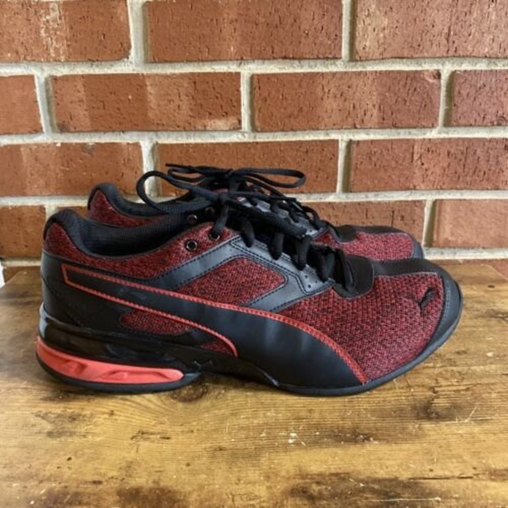 PUMA Tazon 6 Red Knit Black Toreador Running Shoes 189971-01 Men's US Sz 10.5